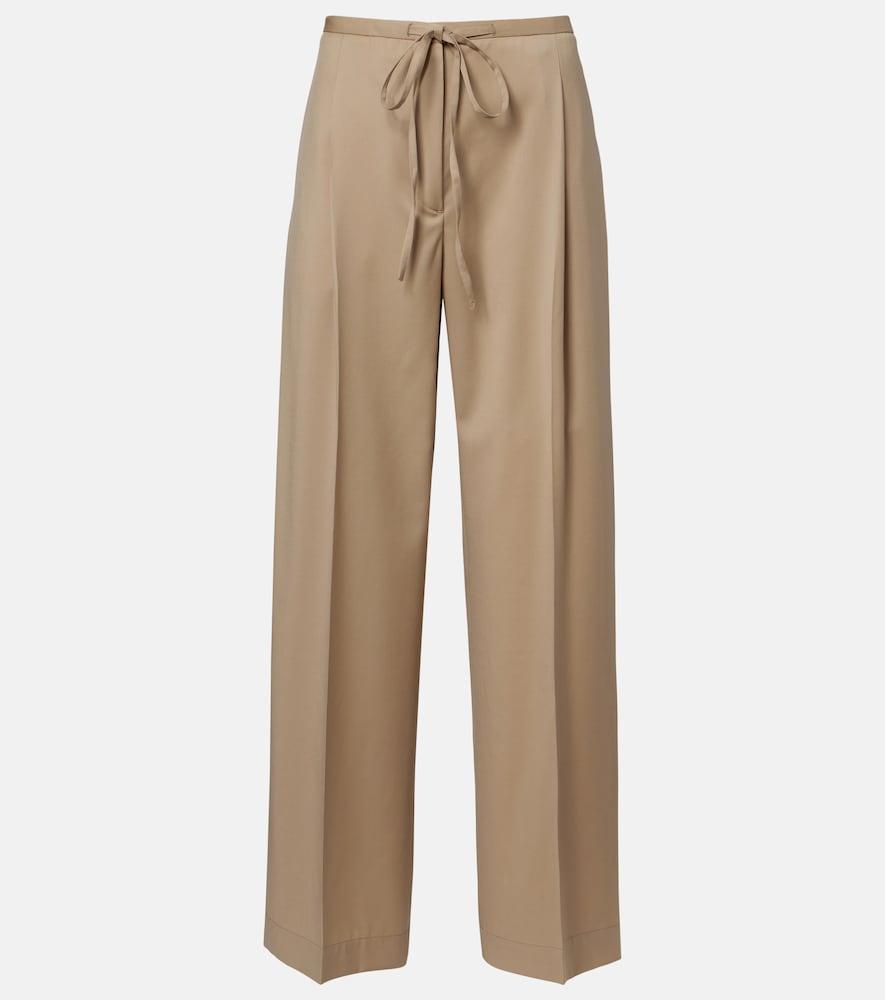 róhe pleated virgin wool wide