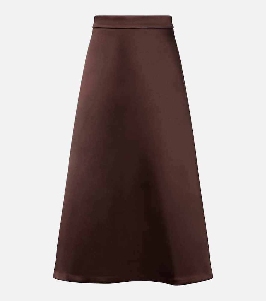 róhe satin midi skirt