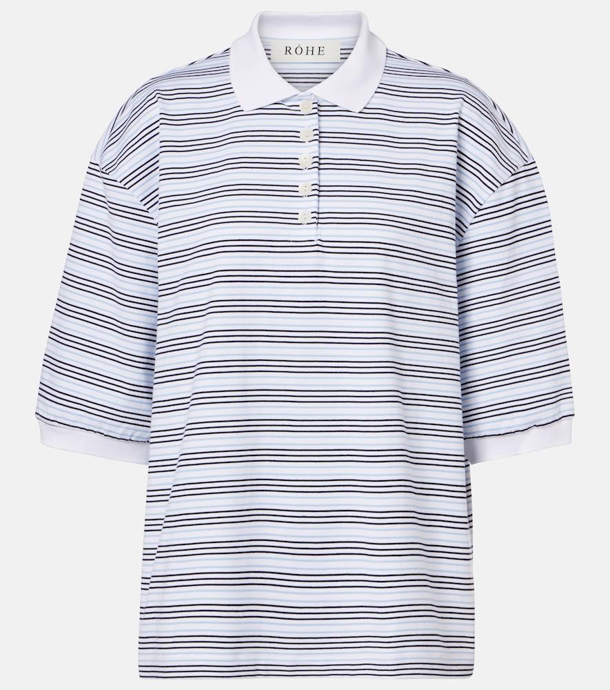 róhe striped oversized cotton polo shirt