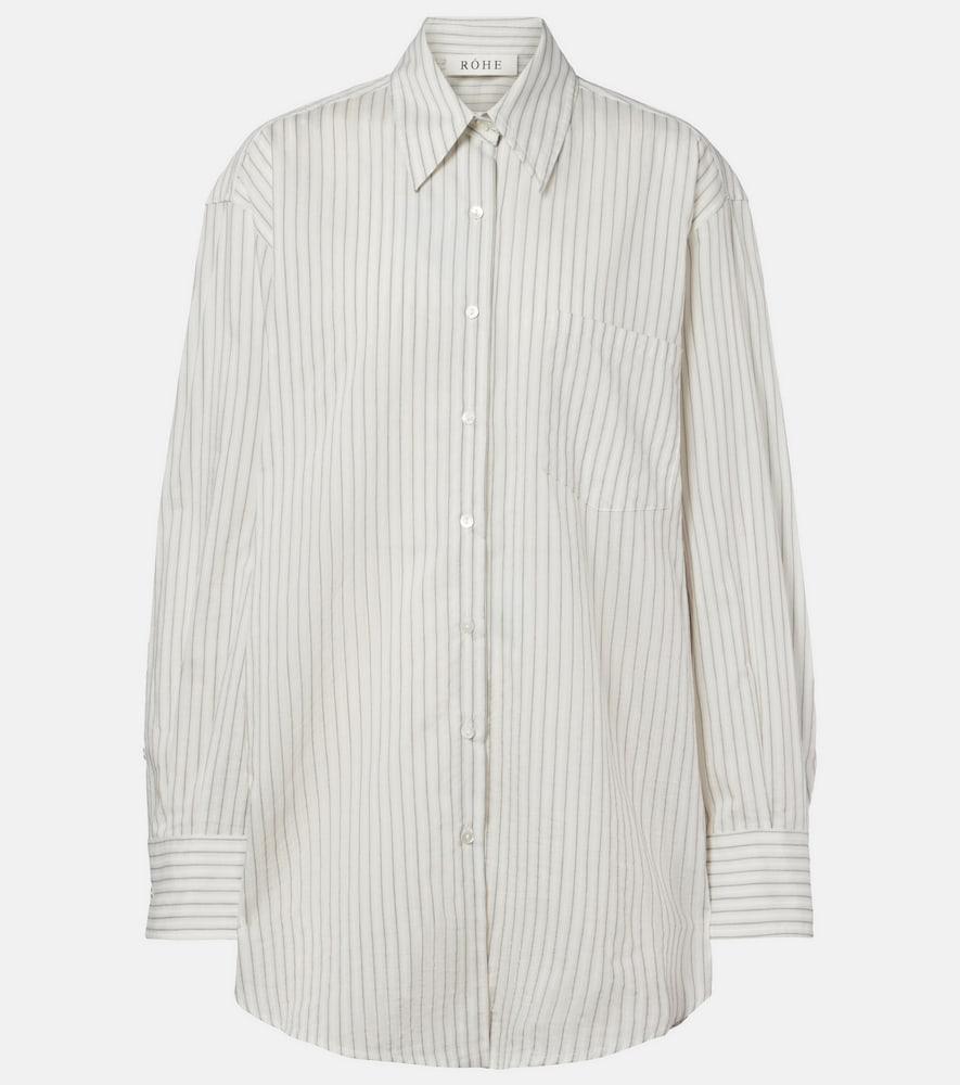 róhe striped silk and cotton shirt