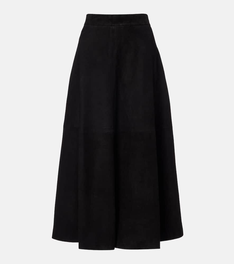 róhe suede midi skirt