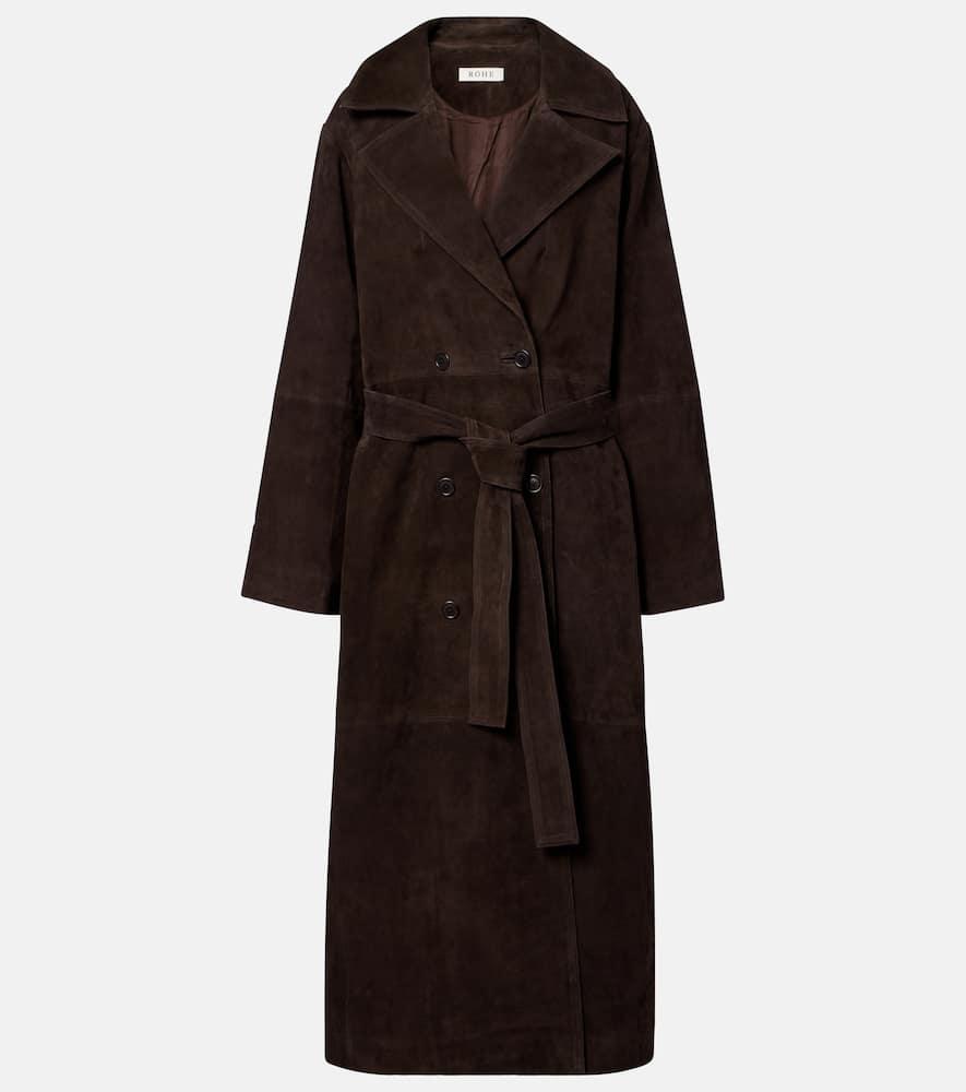 róhe suede wrap coat