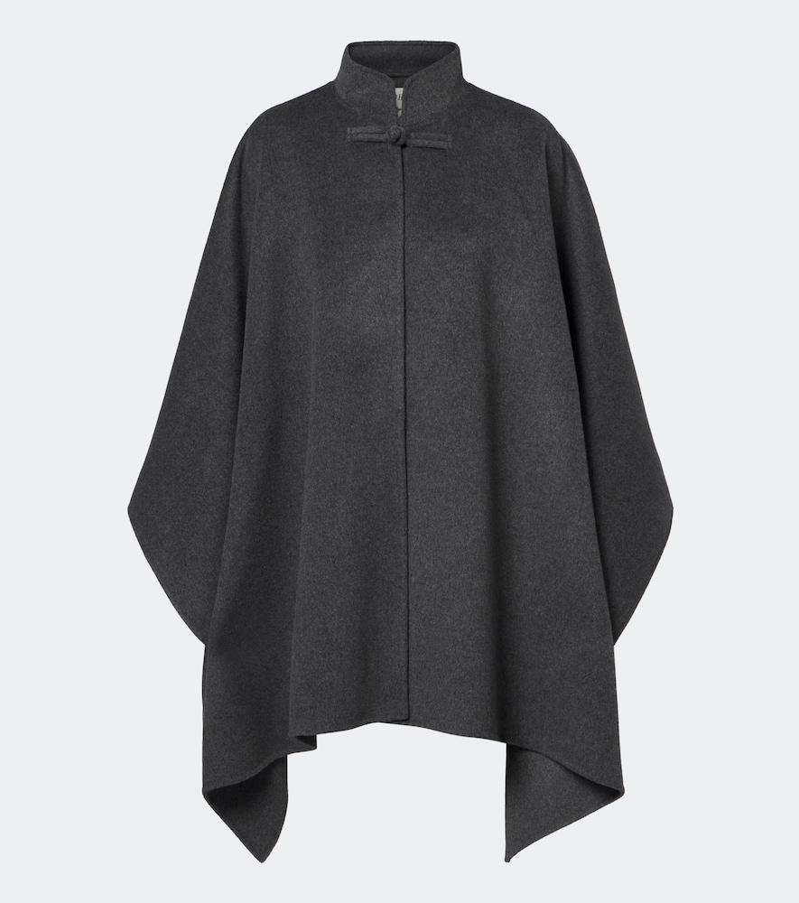 róhe wool and cashmere poncho