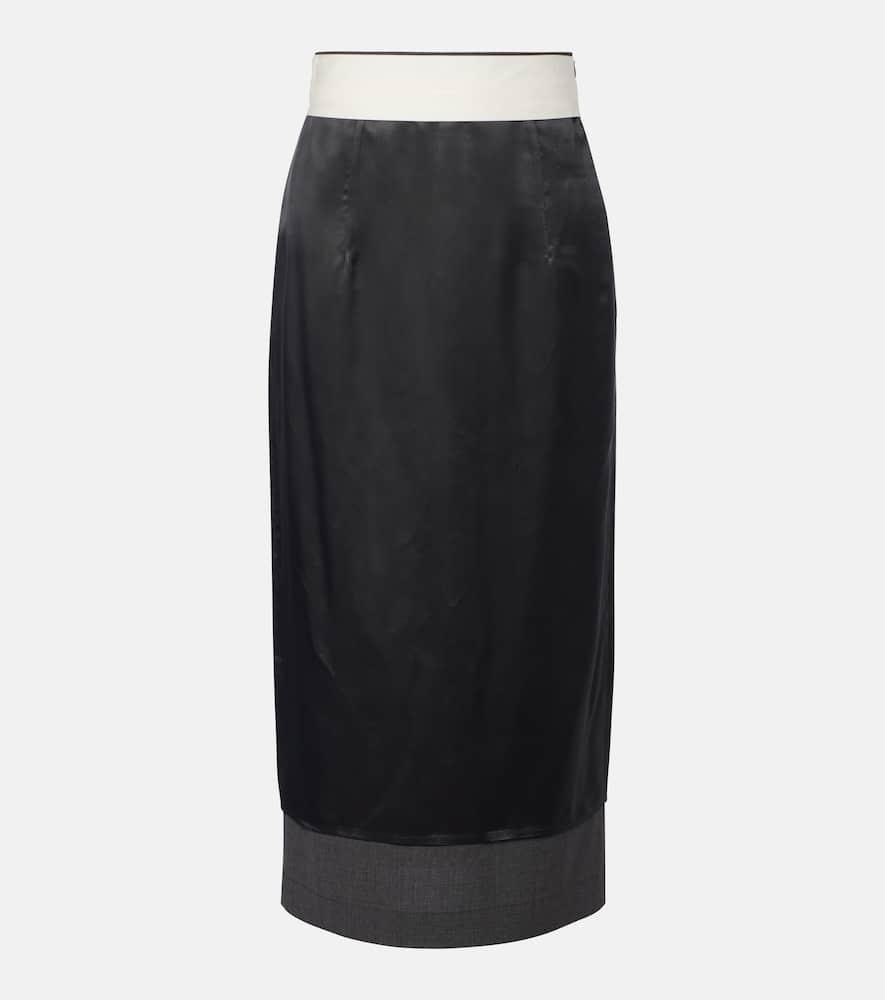 róhe wool pencil skirt