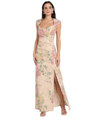 r m richards womens lace sweetheart neck gown