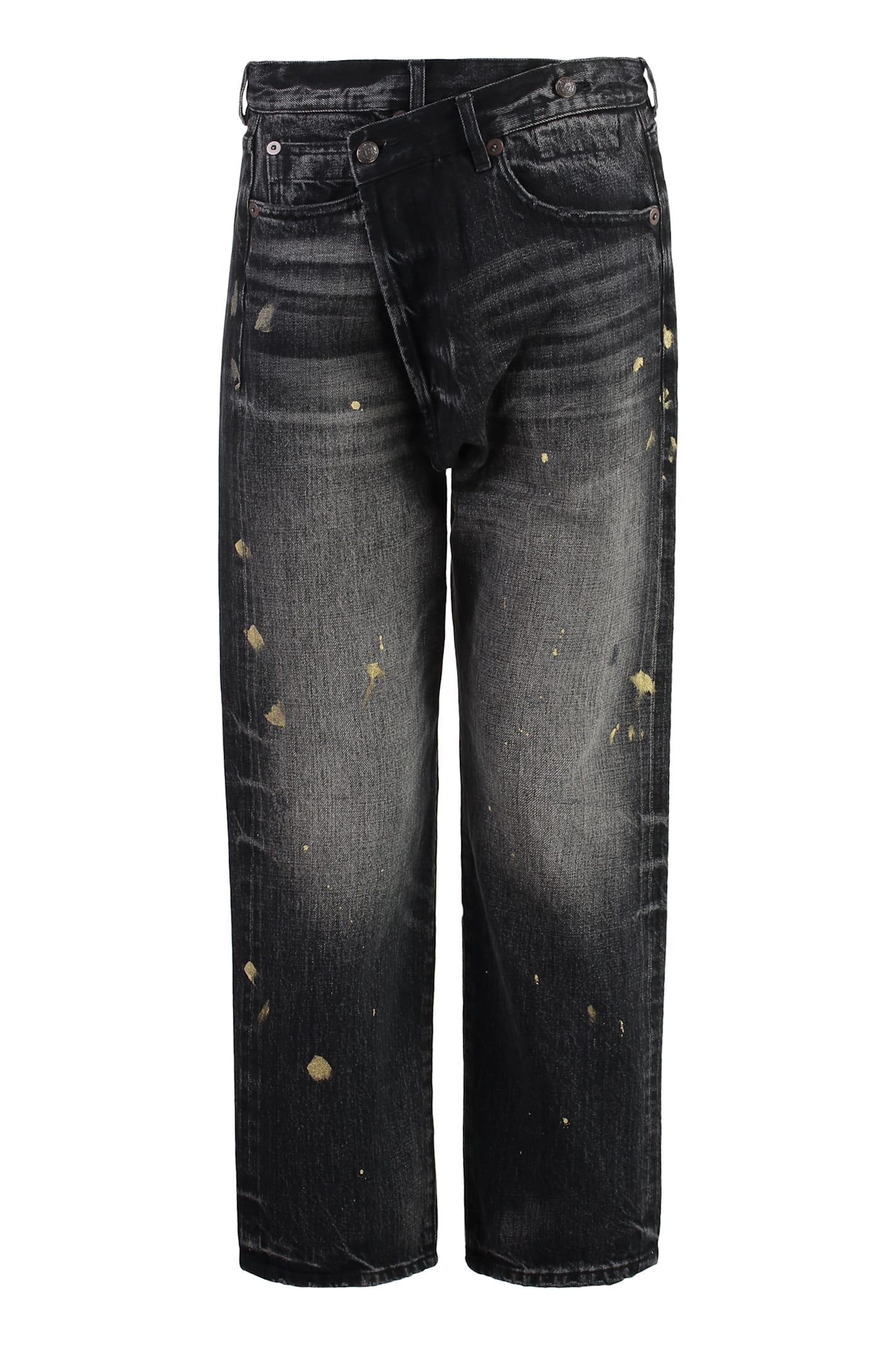 r13 5-pocket straight-leg jeans