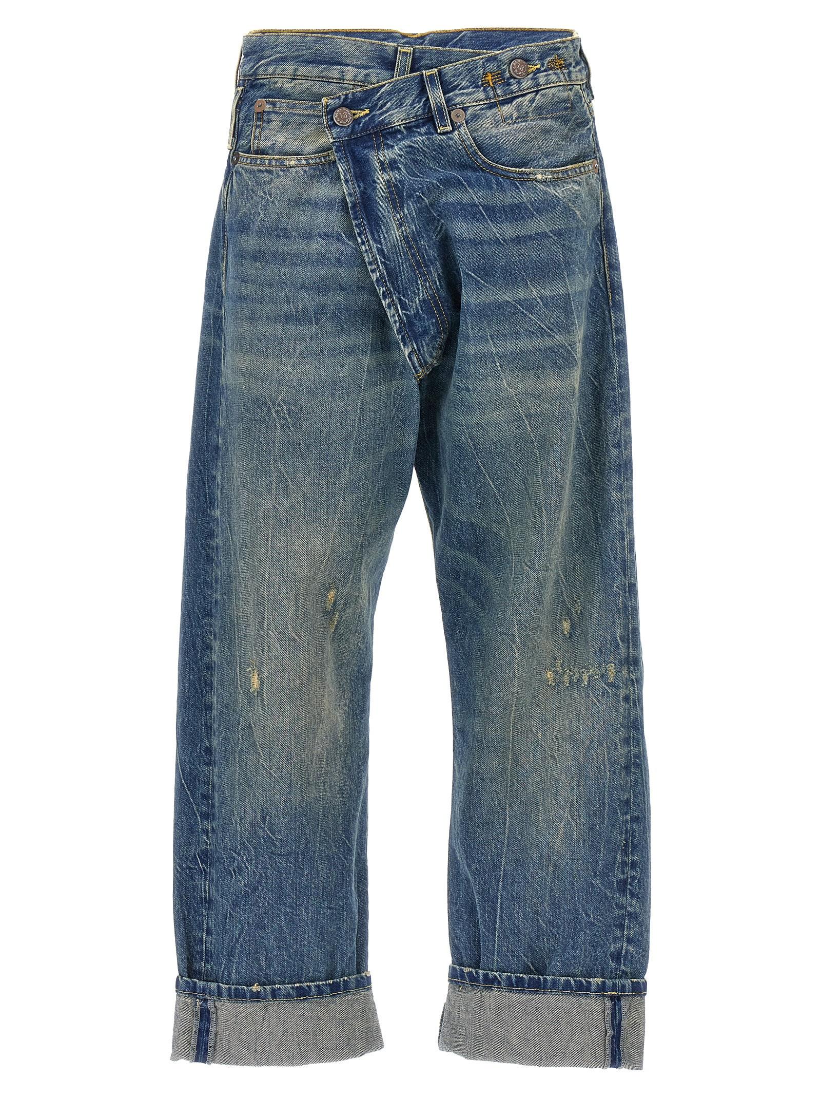 r13 cross over jeans