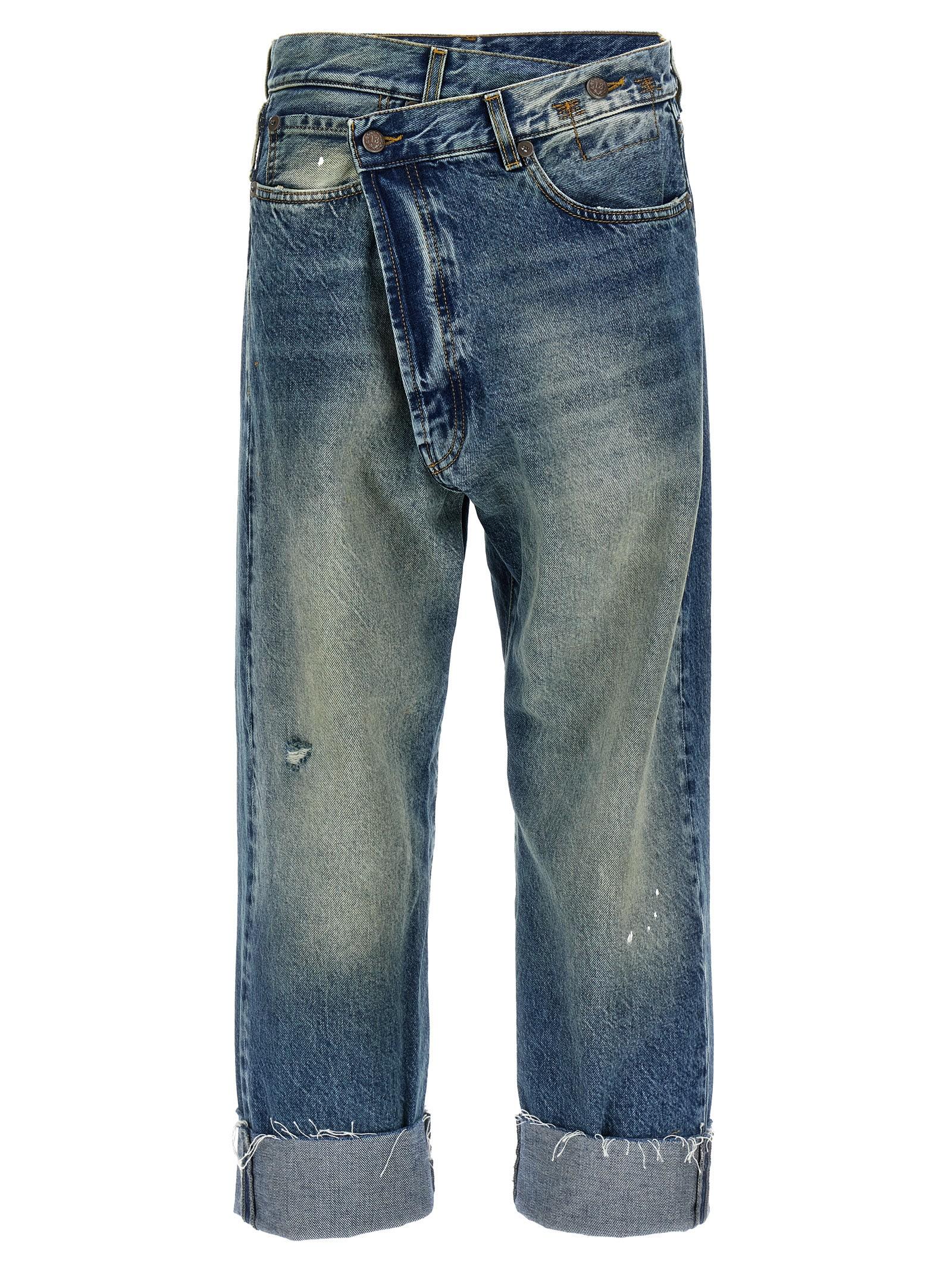 r13 cross over jeans