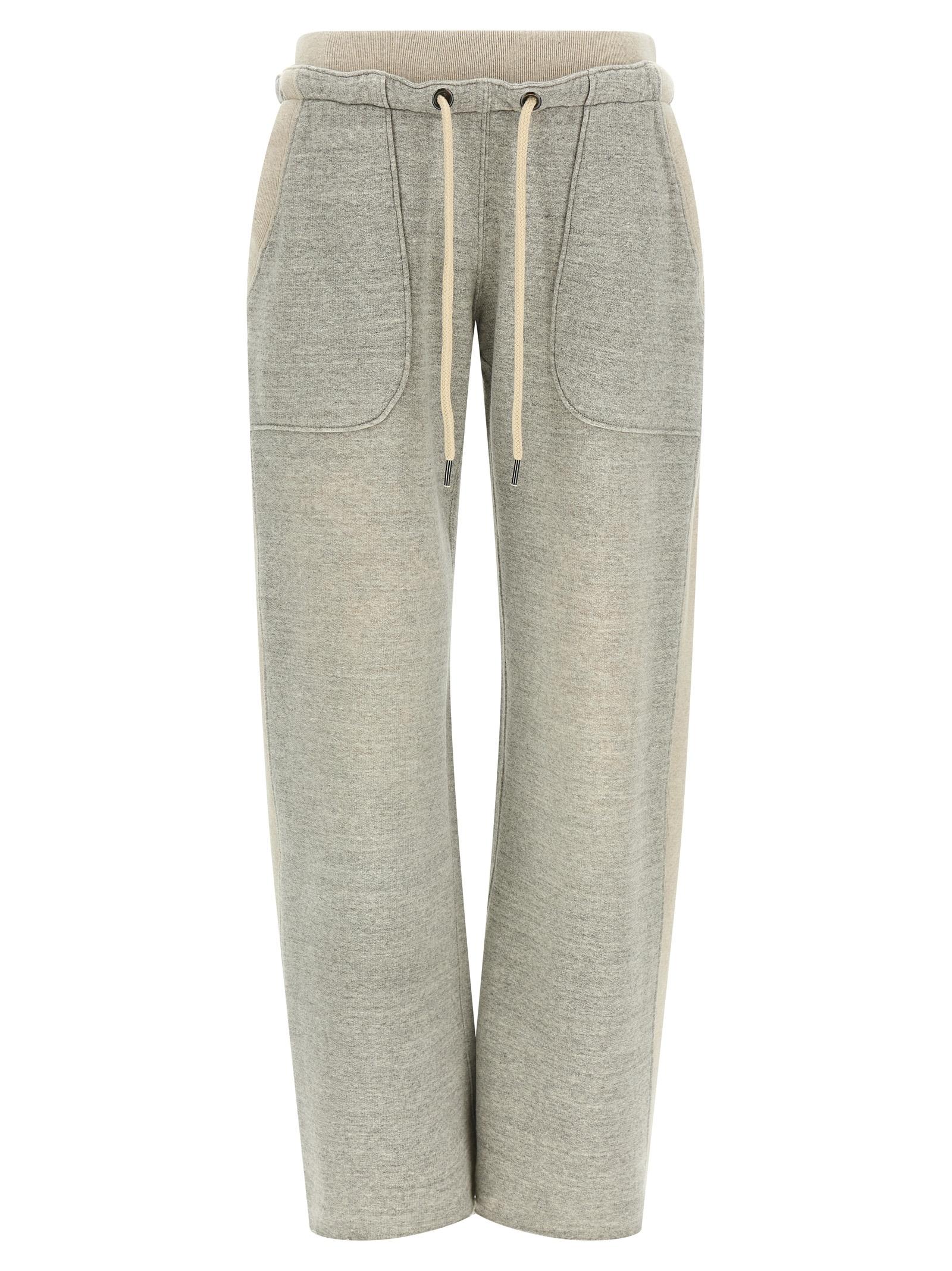 r13 ribbed insert joggers gray cotton pant - women