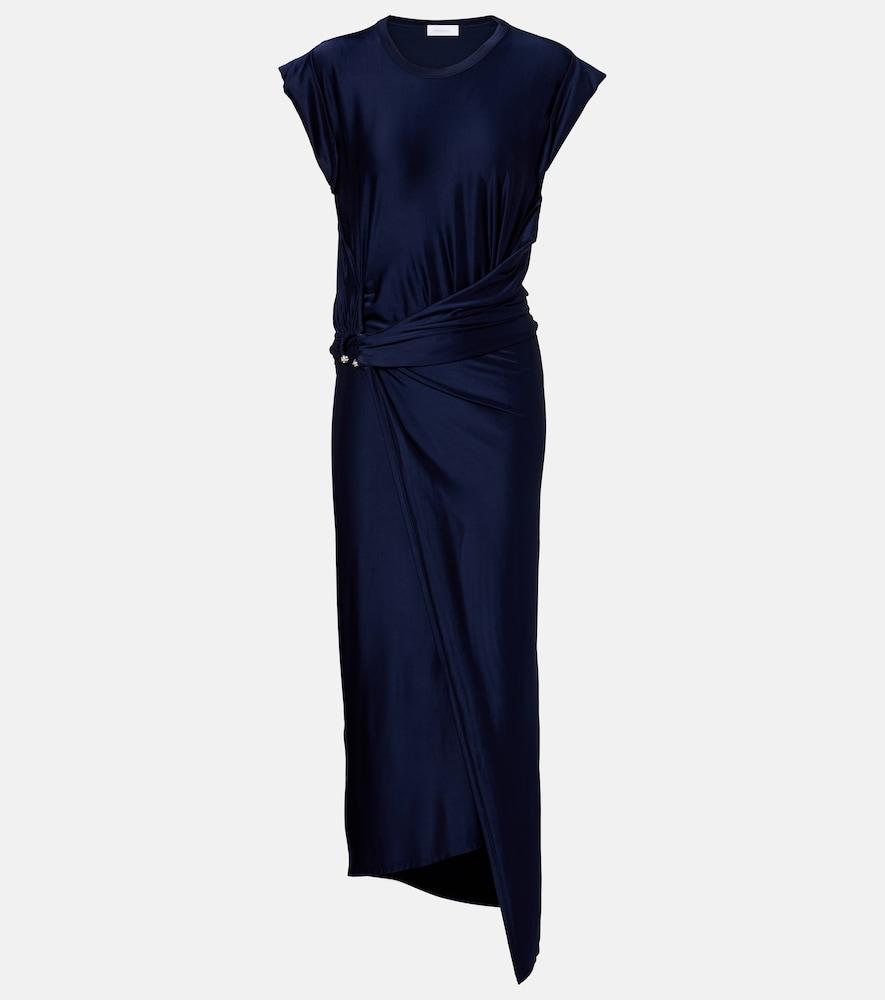 rabanne draped jersey maxi dress