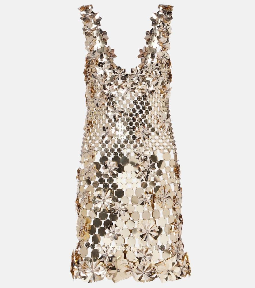 rabanne embellished chainmail minidress