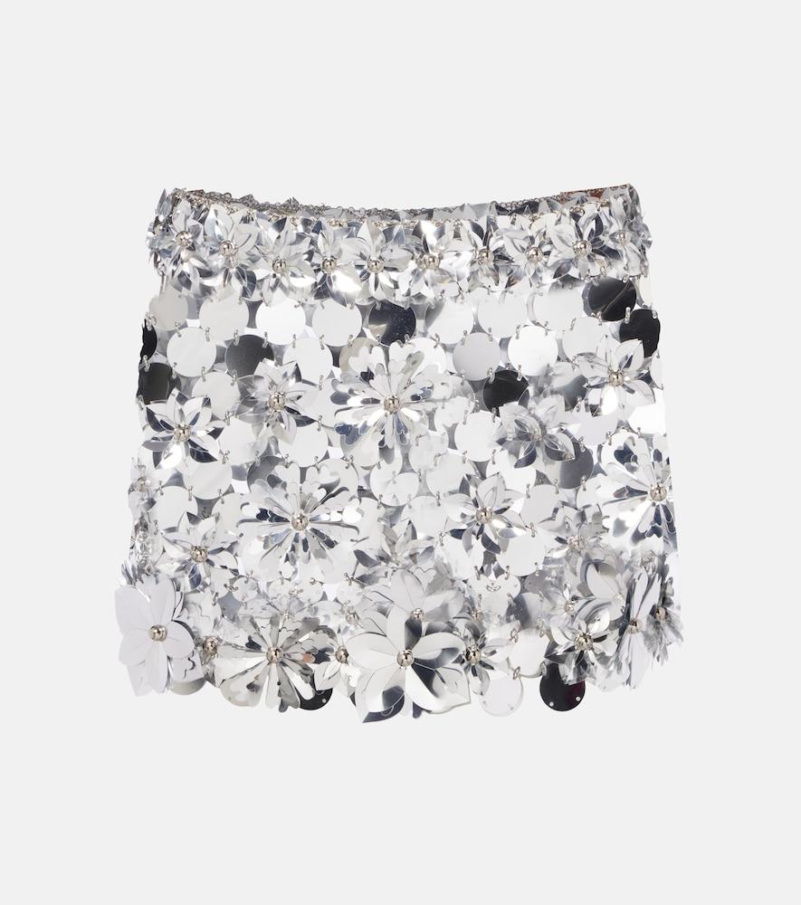 rabanne embellished chainmail miniskirt