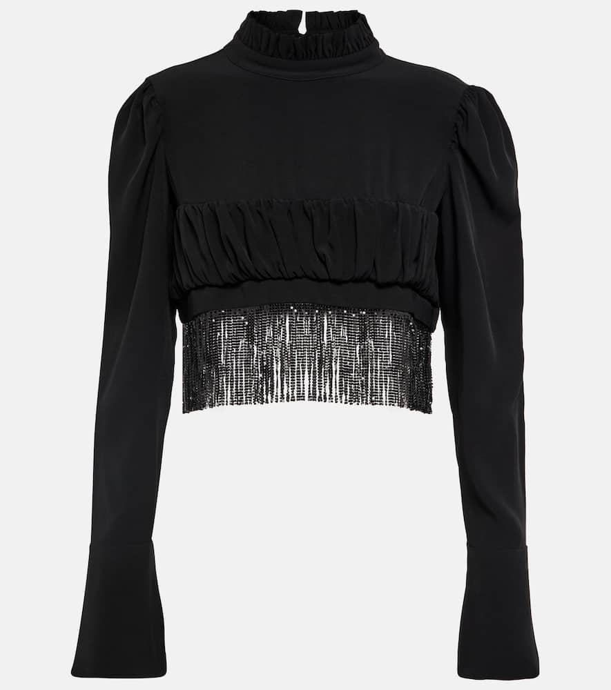rabanne embellished crop top