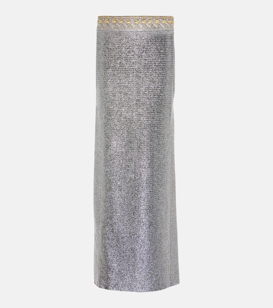 rabanne embellished maxi skirt
