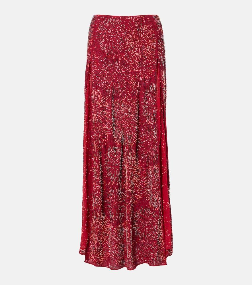 rabanne embellished maxi skirt