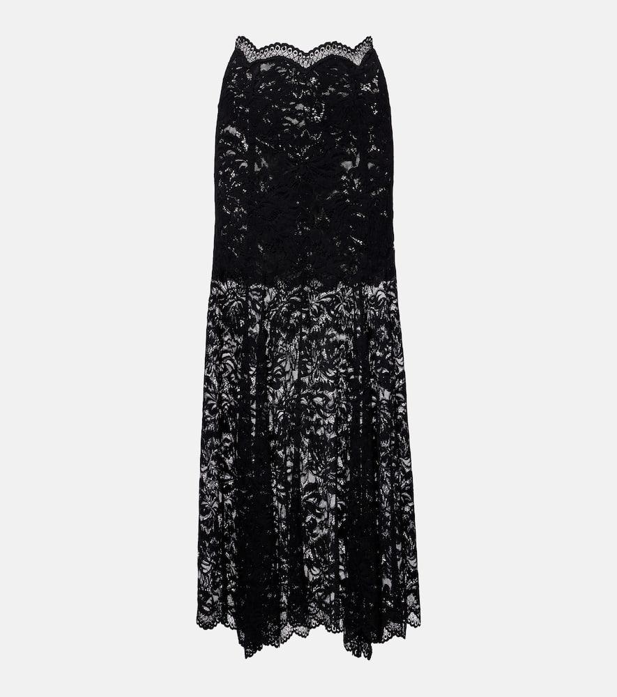 rabanne floral lace maxi skirt