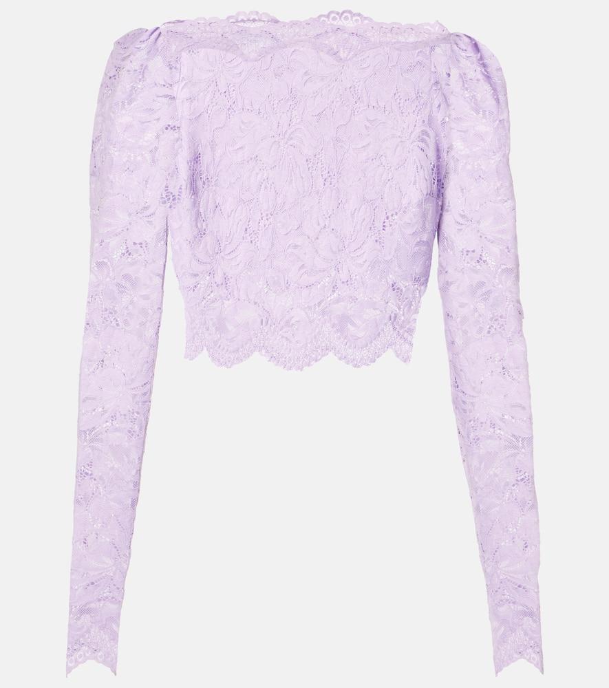 rabanne floral lace top