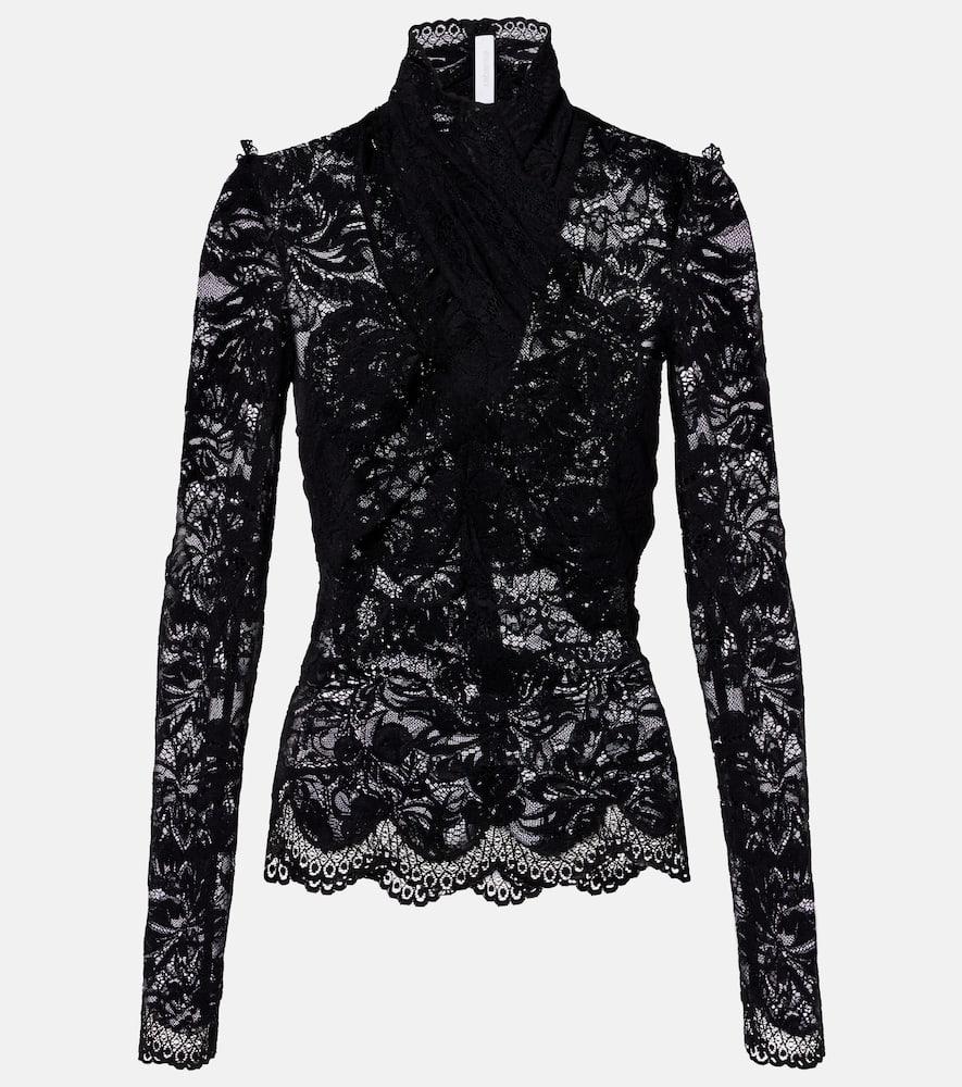 rabanne floral lace top