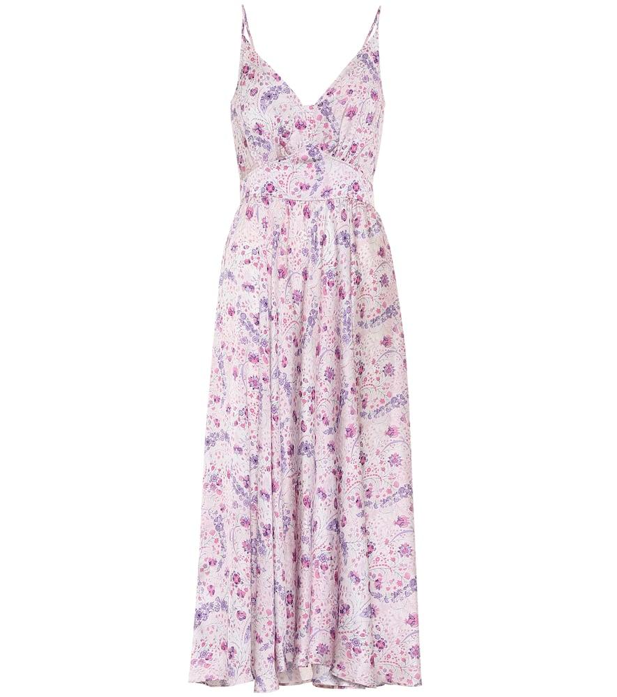 rabanne floral satin dress