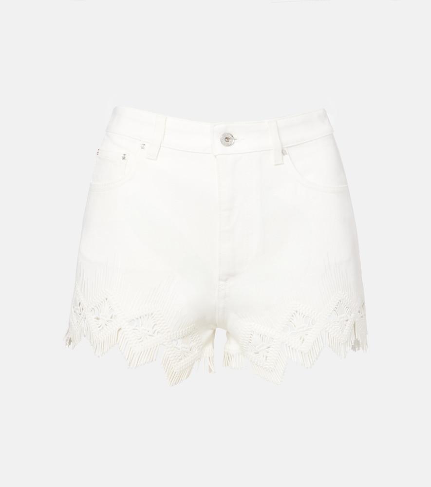 rabanne macramé cotton shorts