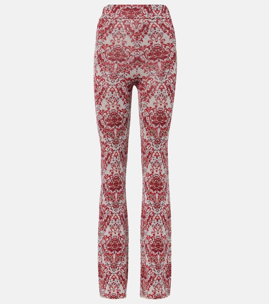 rabanne paisley straight pants
