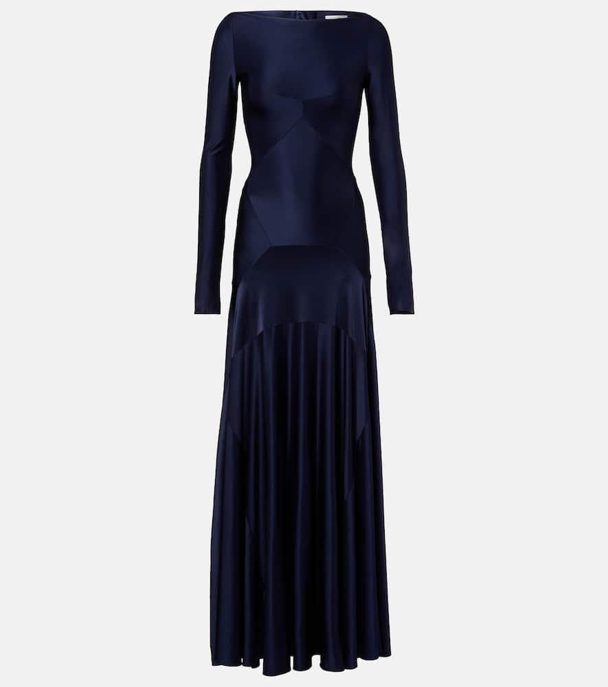 rabanne paneled jersey maxi dress
