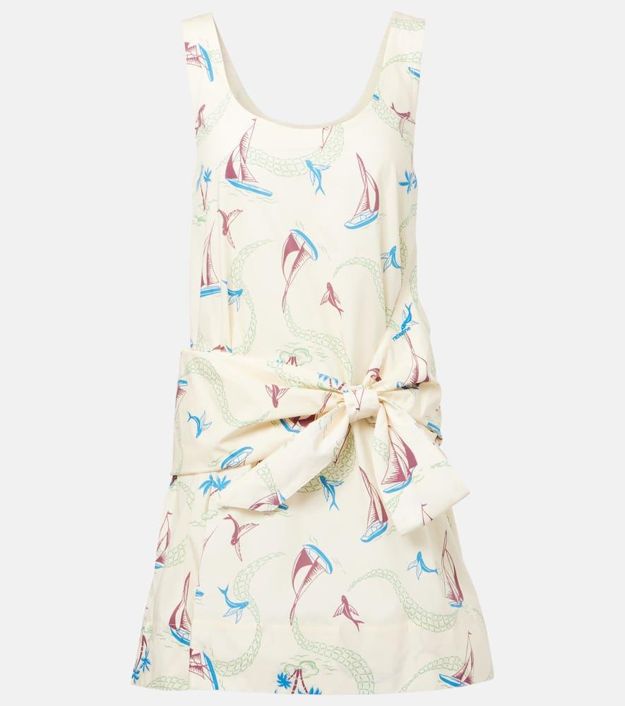 rabanne printed cotton minidress