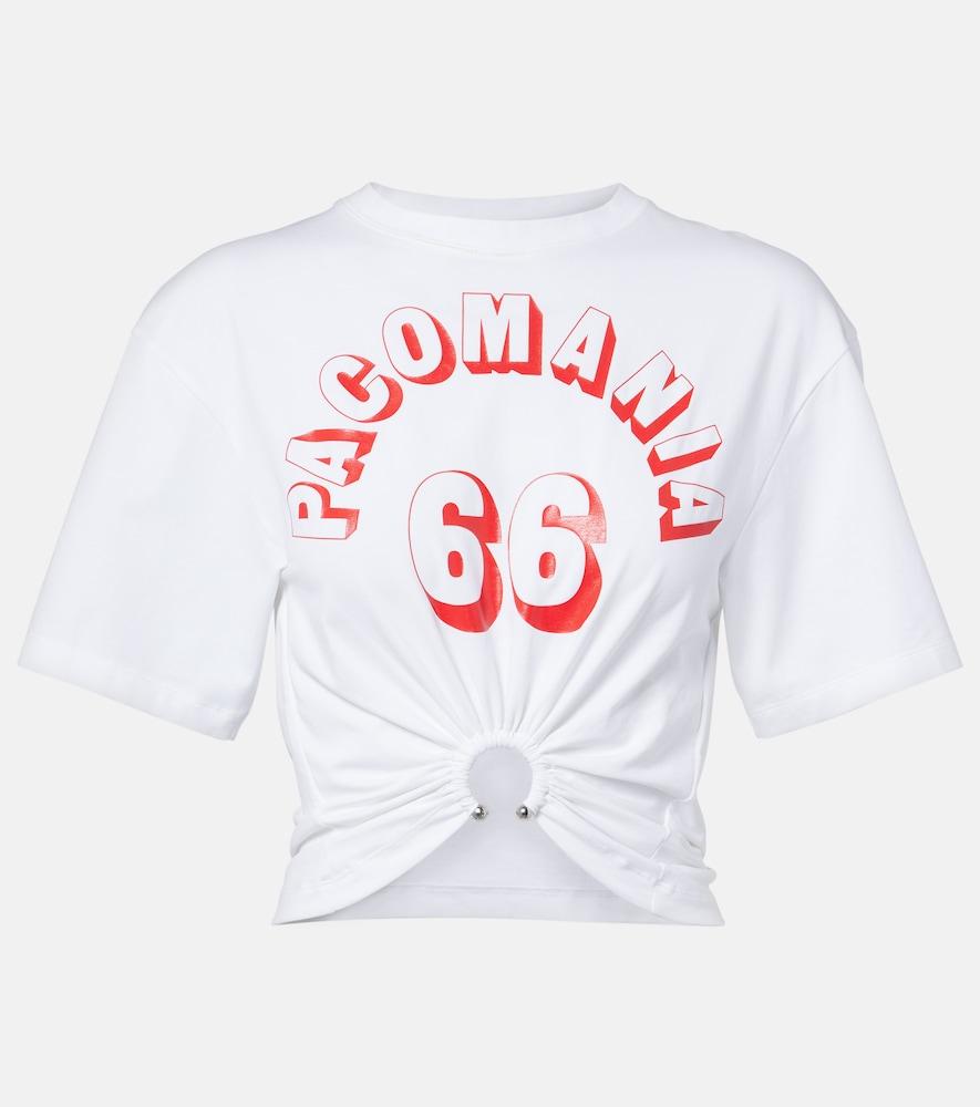 rabanne printed cropped cotton