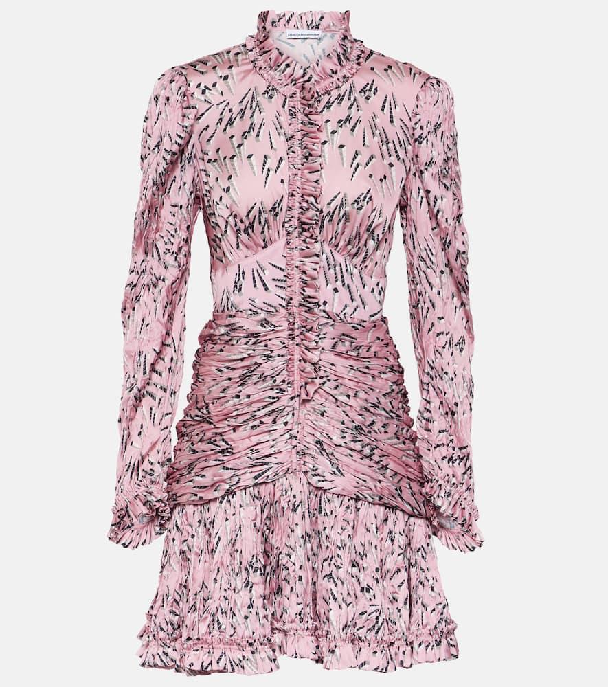 rabanne printed ruched minidress