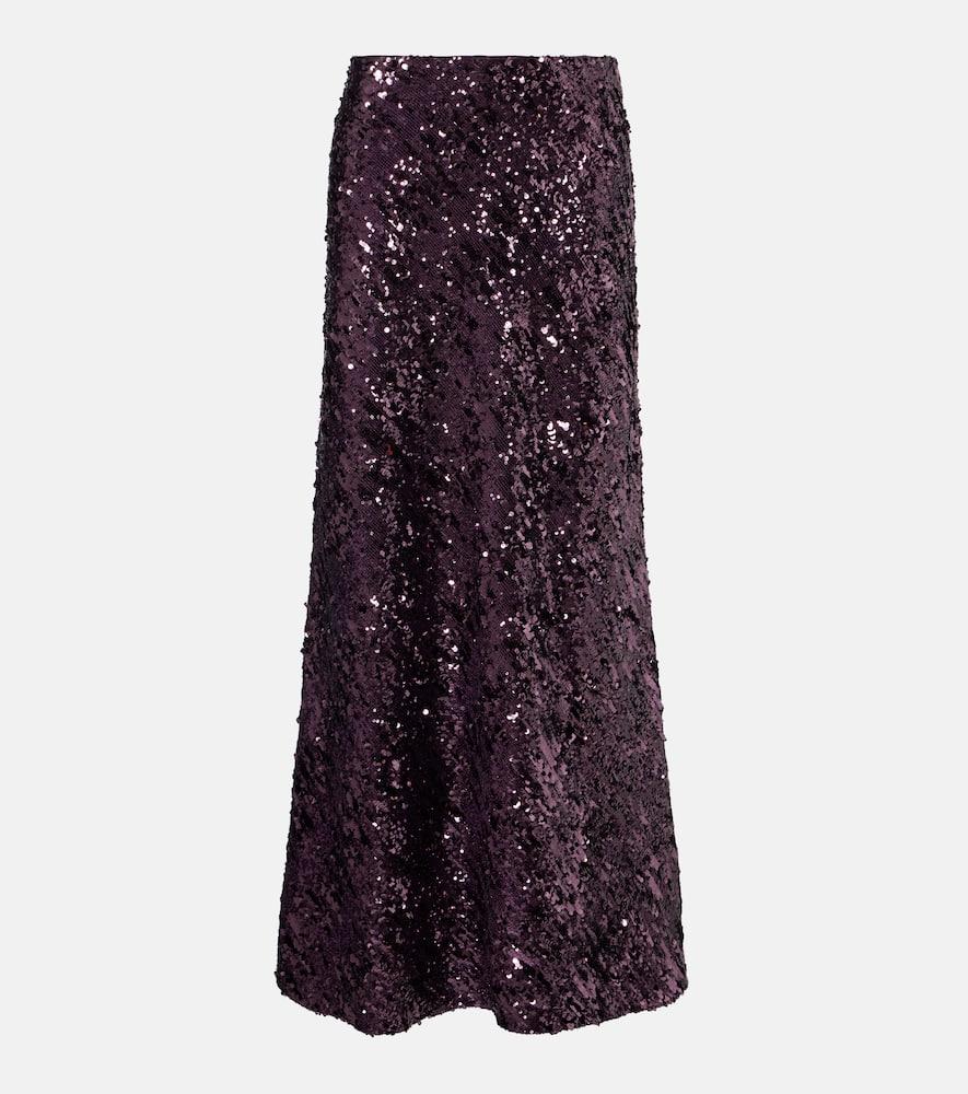 rabanne sequined maxi skirt