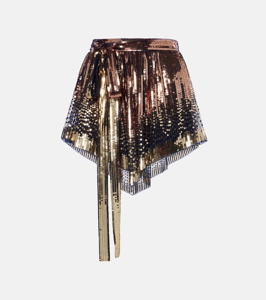 rabanne sequined shorts