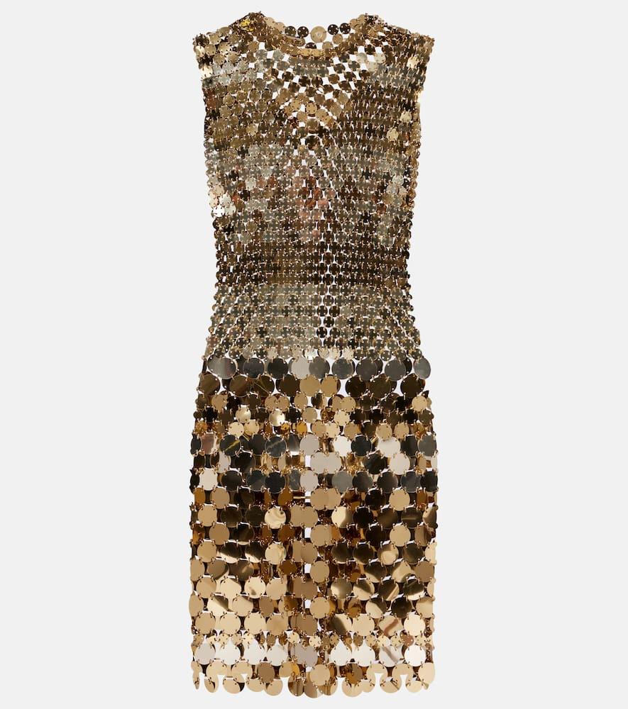 rabanne sparkle disc minidress