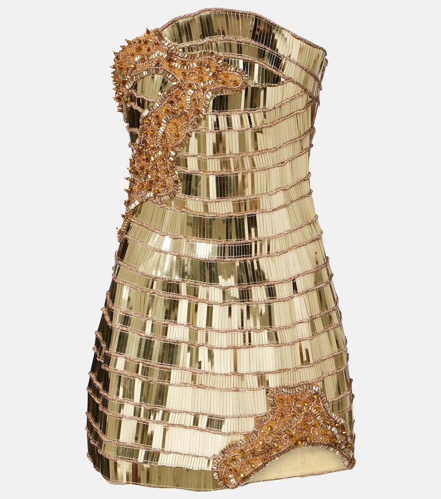rachel gilbert ariel embellished bustier dress
