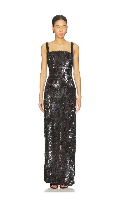 rachel gilbert kaia gown in chocolate.
