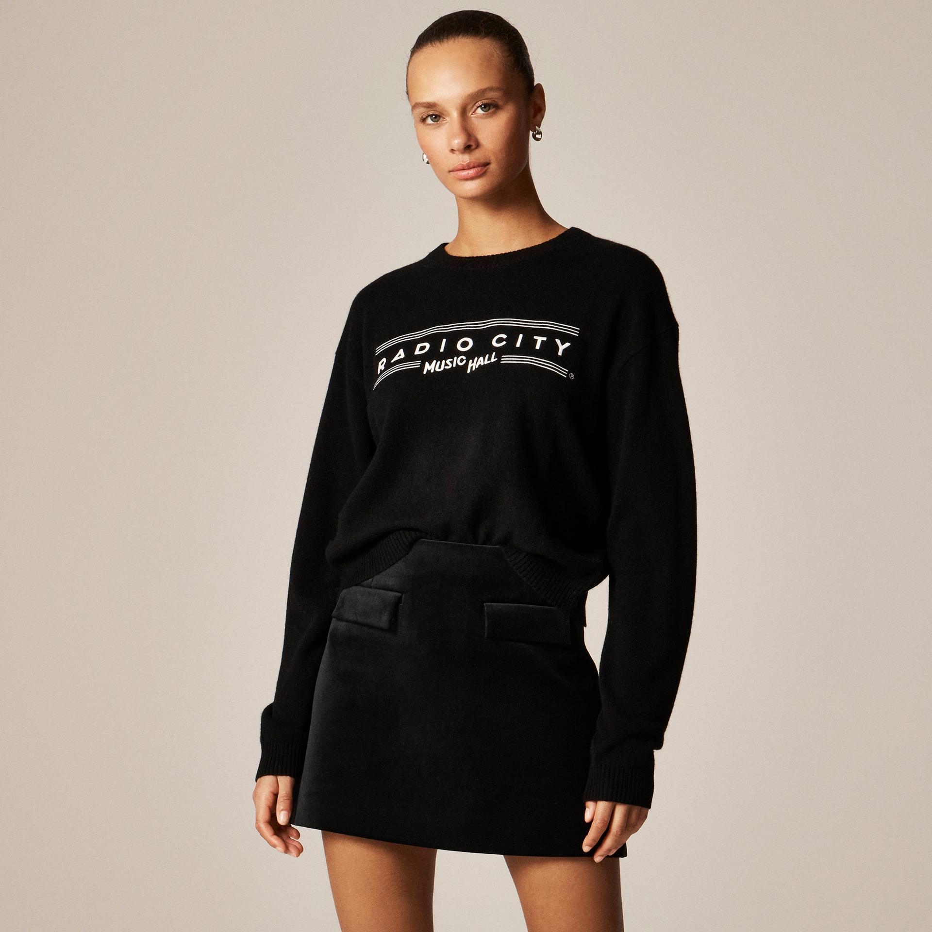 radio city music hall x j.crew perfect cashmere crewneck sweater