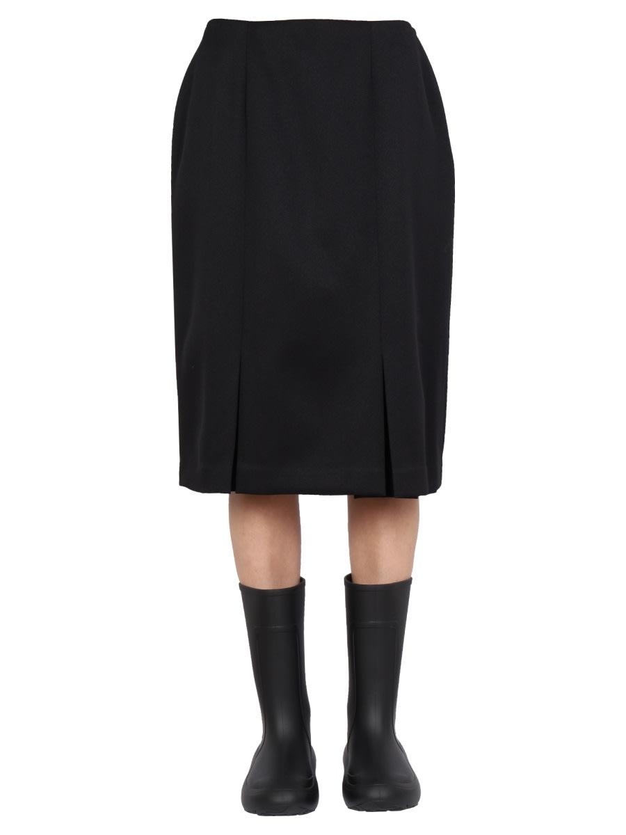 raf simons straight cut skirt