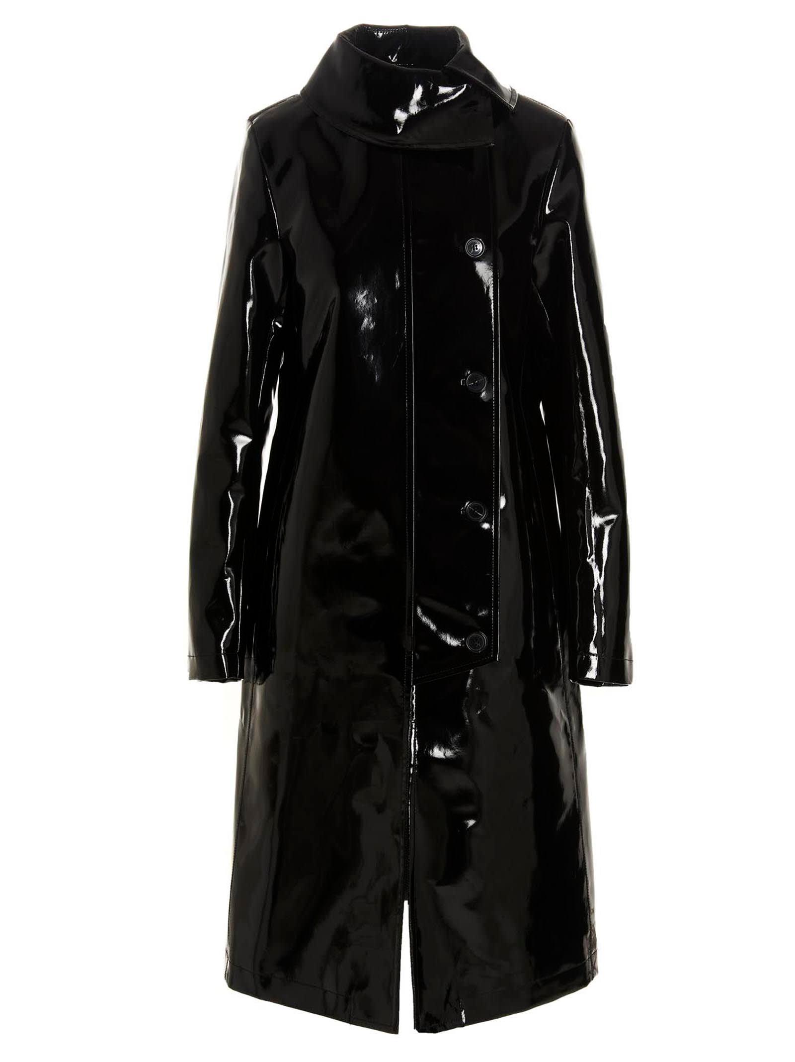 raf simons vinyl trench coat
