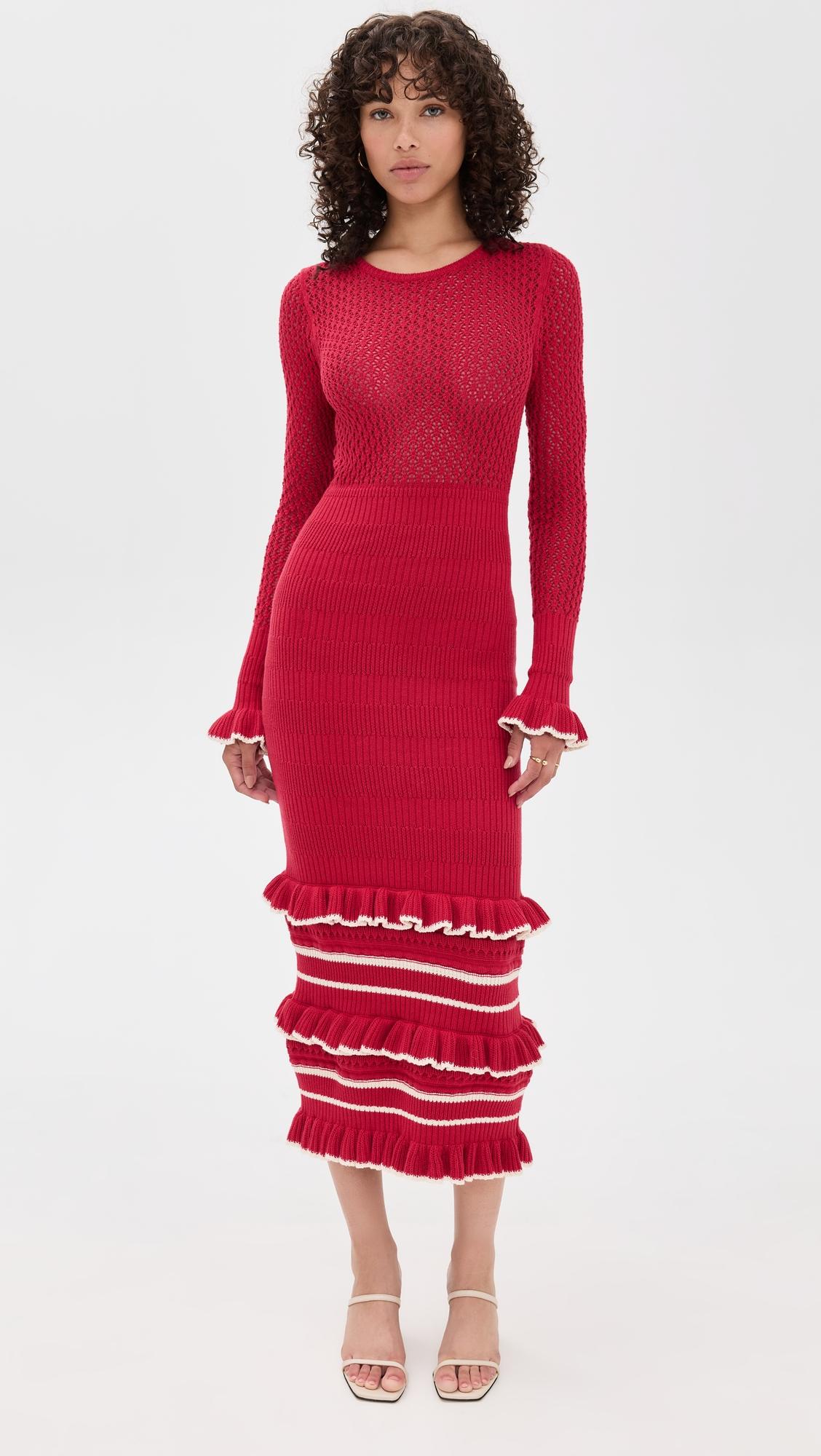 rafaela knit midi dress