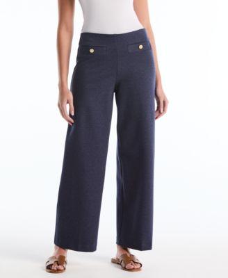 rafaella womens indigo denim wide leg pants
