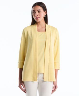 rafaella womens ottoman knit cardigan sweater