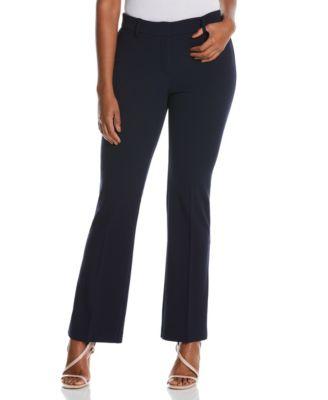 rafaella womens stretch pull on classic fit crepe pants