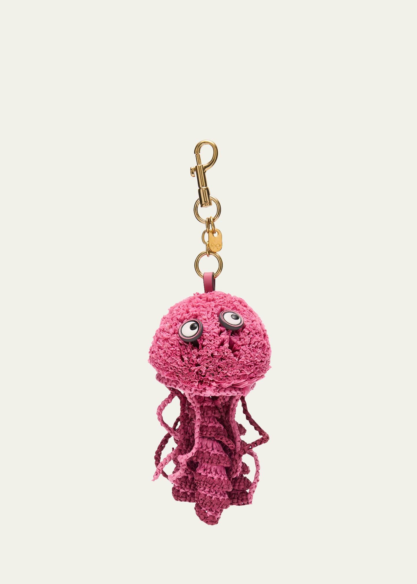raffia jellyfish bag charm