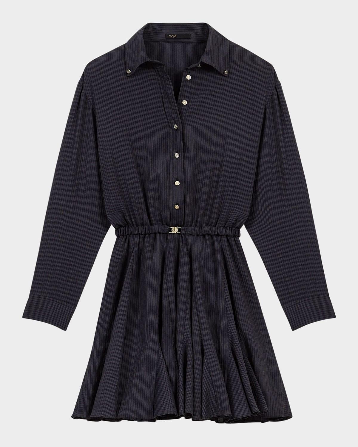 rafida belted mini shirtdress