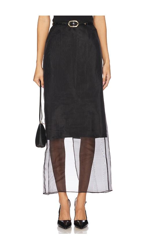 rag & bone annebet organza skirt in black.