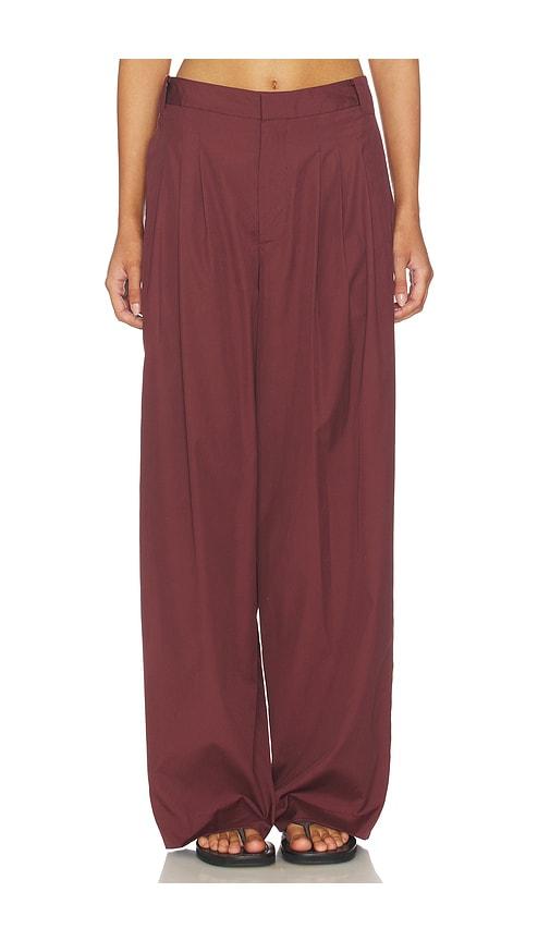 rag & bone chappell poplin pant in rust.