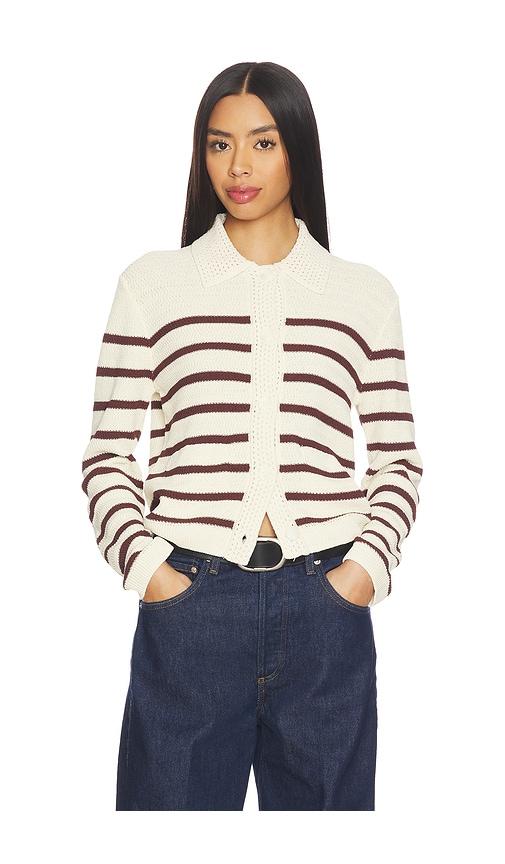 rag & bone costi cardigan in cream,brown.