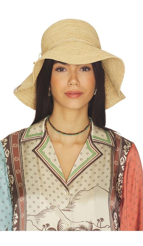 rag & bone crochet bucket hat in neutral.