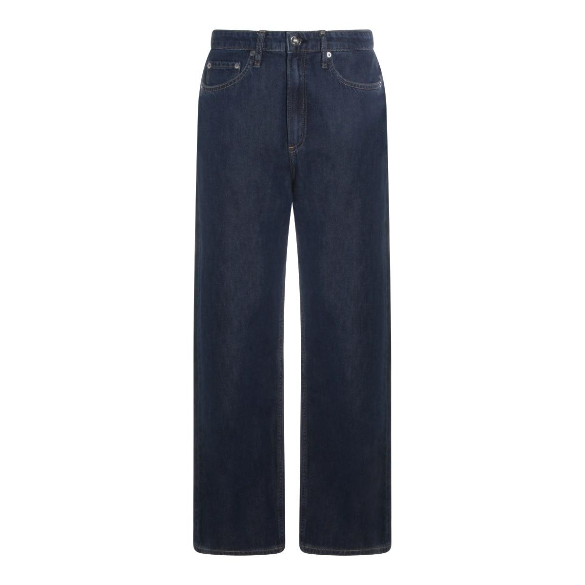 rag & bone dark blue cotton logan jeans