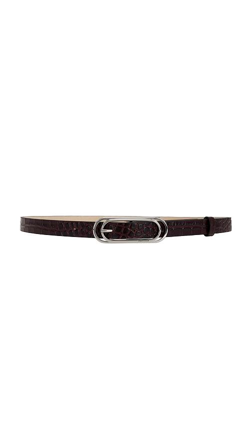 rag & bone duo rounded rebound belt in brown.