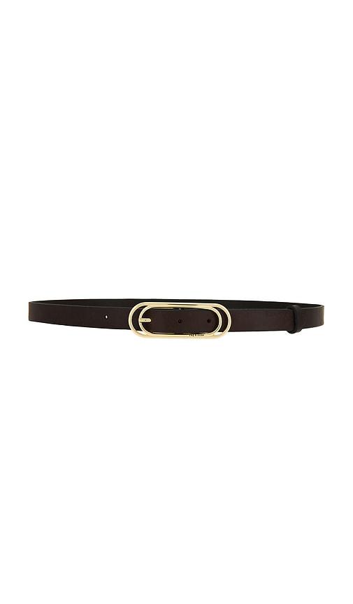 rag & bone duo rounded rebound belt in brown.